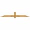 Ekena Millwork Eugene Rough Sawn Timber Gable Bracket, Western Red Cedar, 72"W x 12"H x 4"D x 4"F, 4/12 Pitch GBW072X12X0404EUG00RWR - alternate 1